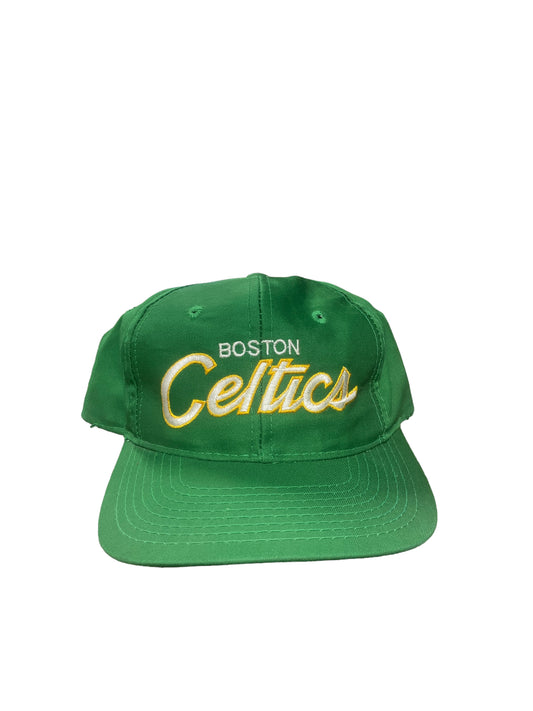 Vintage 90's Sports Specialties Boston Celtics Script Snapback Hat