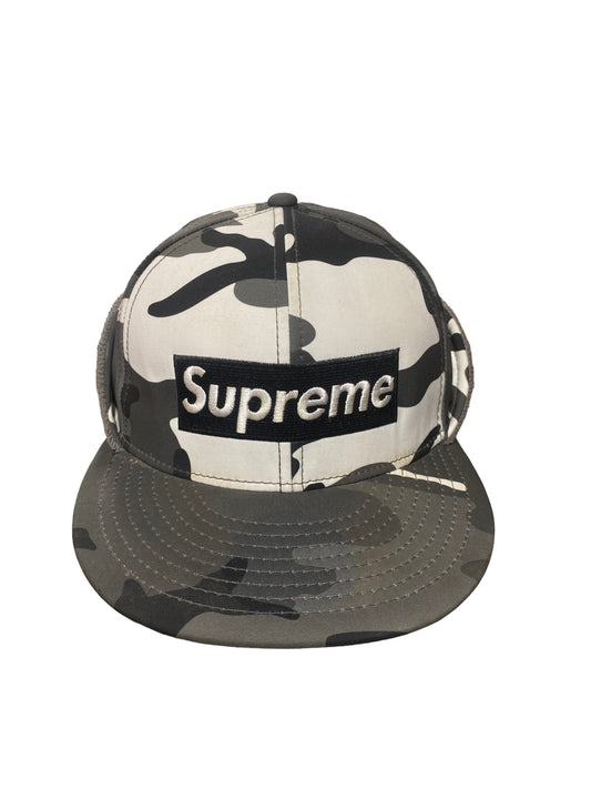 Supreme x New Era Winter Camo Box Logo Windstopper Ear Flap Fitted Size 7 1/8