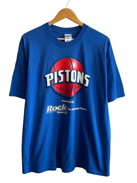 Vintage Y2K Detroit Pistons It's Time NBA Graphic Tee Size XL