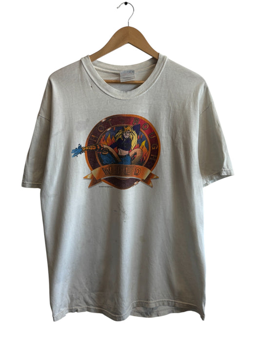 Vintage Y2K Hot Rough Wild Montana Wild Fires Babe Tee Size Large