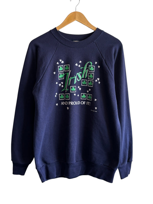 Vintage 90's Irish and Proud Of It Graphic Crewneck Sweater Size XL