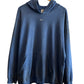 Vintage Thrashed Nike Blue Center Swoosh Hoodie Size XL