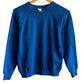 Vintage 80's Tultex Blue Blank Crewneck Sweater Size Medium