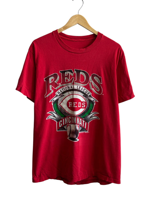 Vintage 90's Cincinatti Reds National League Champions Baseball Tee Size Large