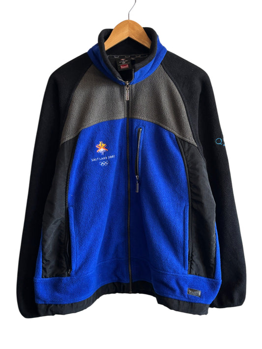 Vintage 2002 Salt Lake City Olympics Zip Up Fleece Jacket Size Large