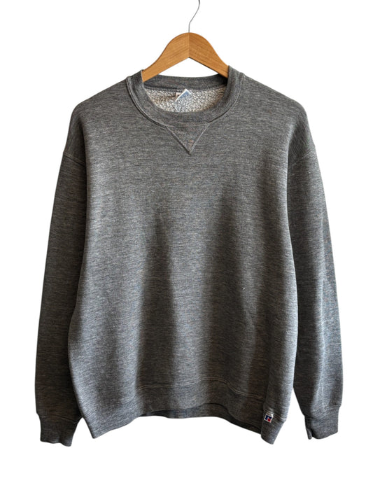 Vintage 90's Russell Athletic Grey Blank Crewneck Sweater Size XL