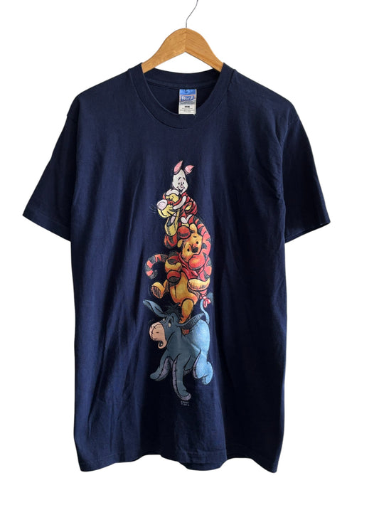 Vintage 90's Disney Winnie the Pooh Cartoon Characters Tee Size Large