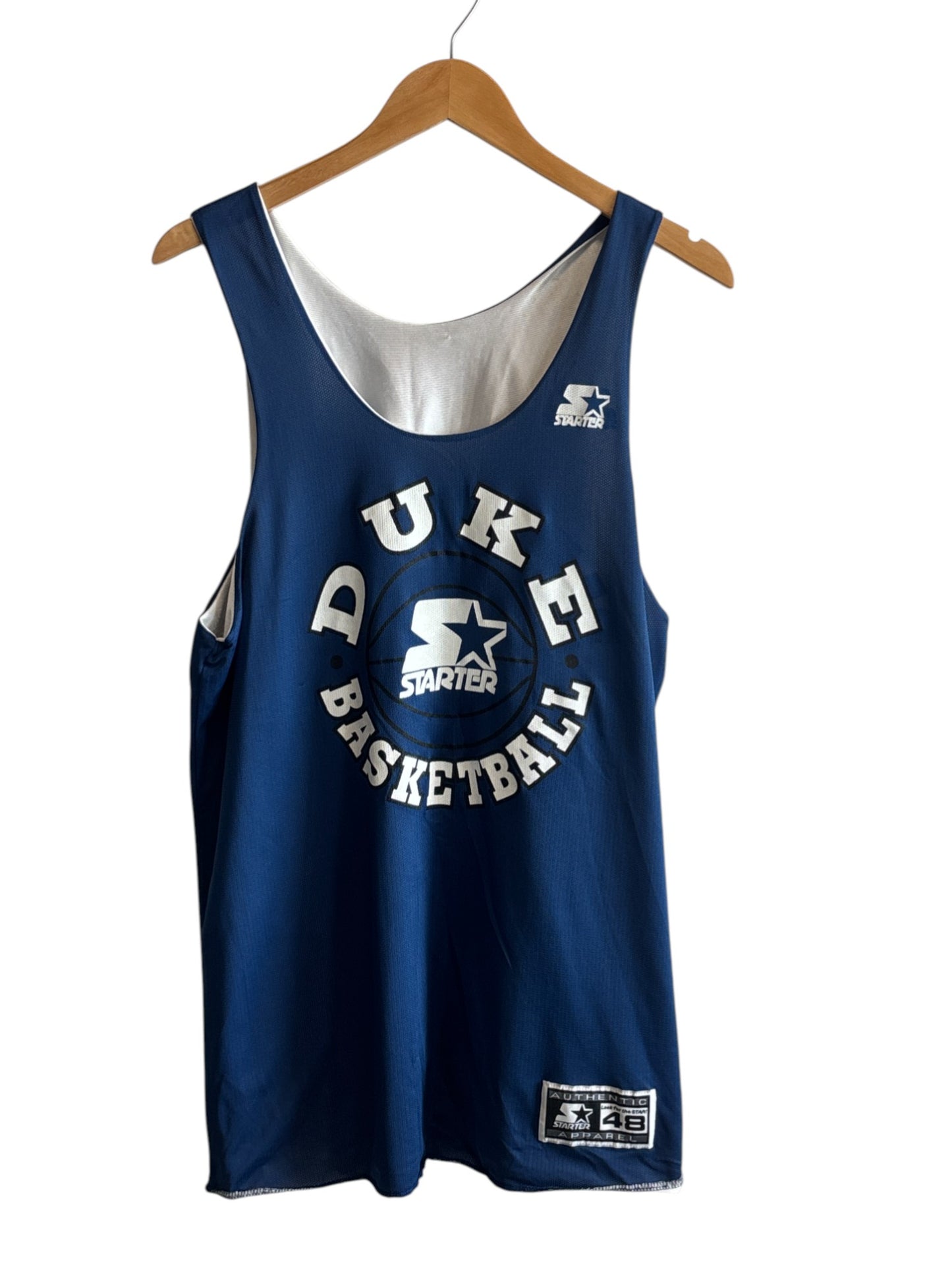 Vintage 90's Starter Reversible Duke Basketball Jersey Size Large