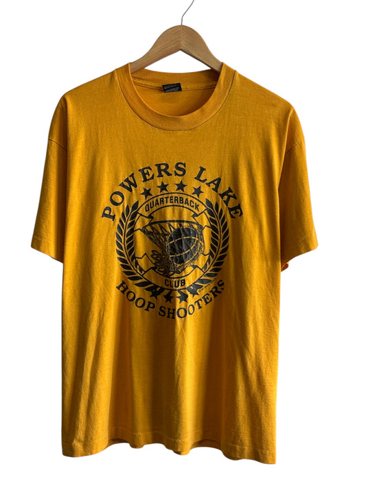 Vintage 90's Power Lake Quarterback Club Hoop Shooters Graphic Tee Size XL