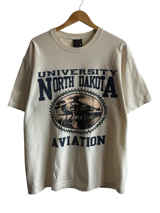 Vintage 90's  University of North Dakota Aviation Collegiate Tee Size Large