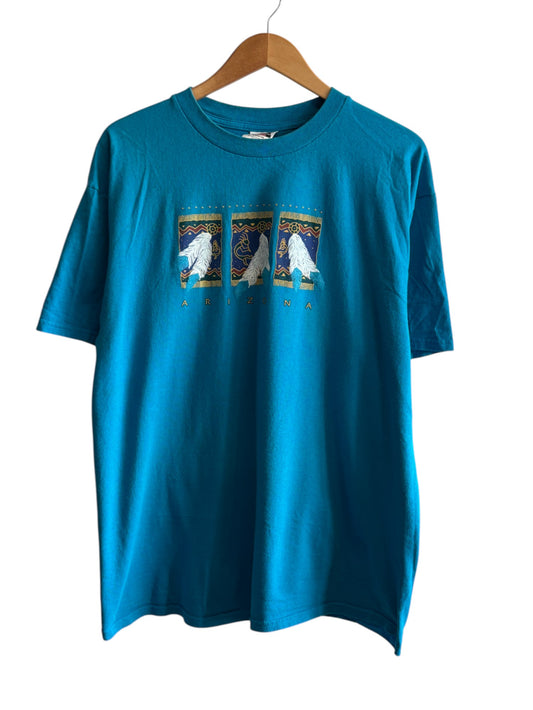 Vintage 90's Arizona Tribal Art Graphic Tee Size XL