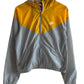 Vintage 80's Nike Grey Yellow Zip Up Windbreaker Jacket Size Small