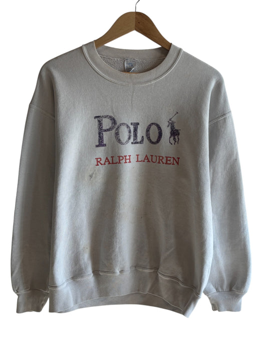 Vintage Polo Ralph Lauren Big Print Crewneck Sweater Size Large
