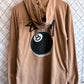 Stussy 8 Ball Logo Hooded Long Sleeve Shirt Size Large