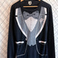 Vintage 90's Tuxedo Shirt Long Sleeve Graphic Tee Size XL