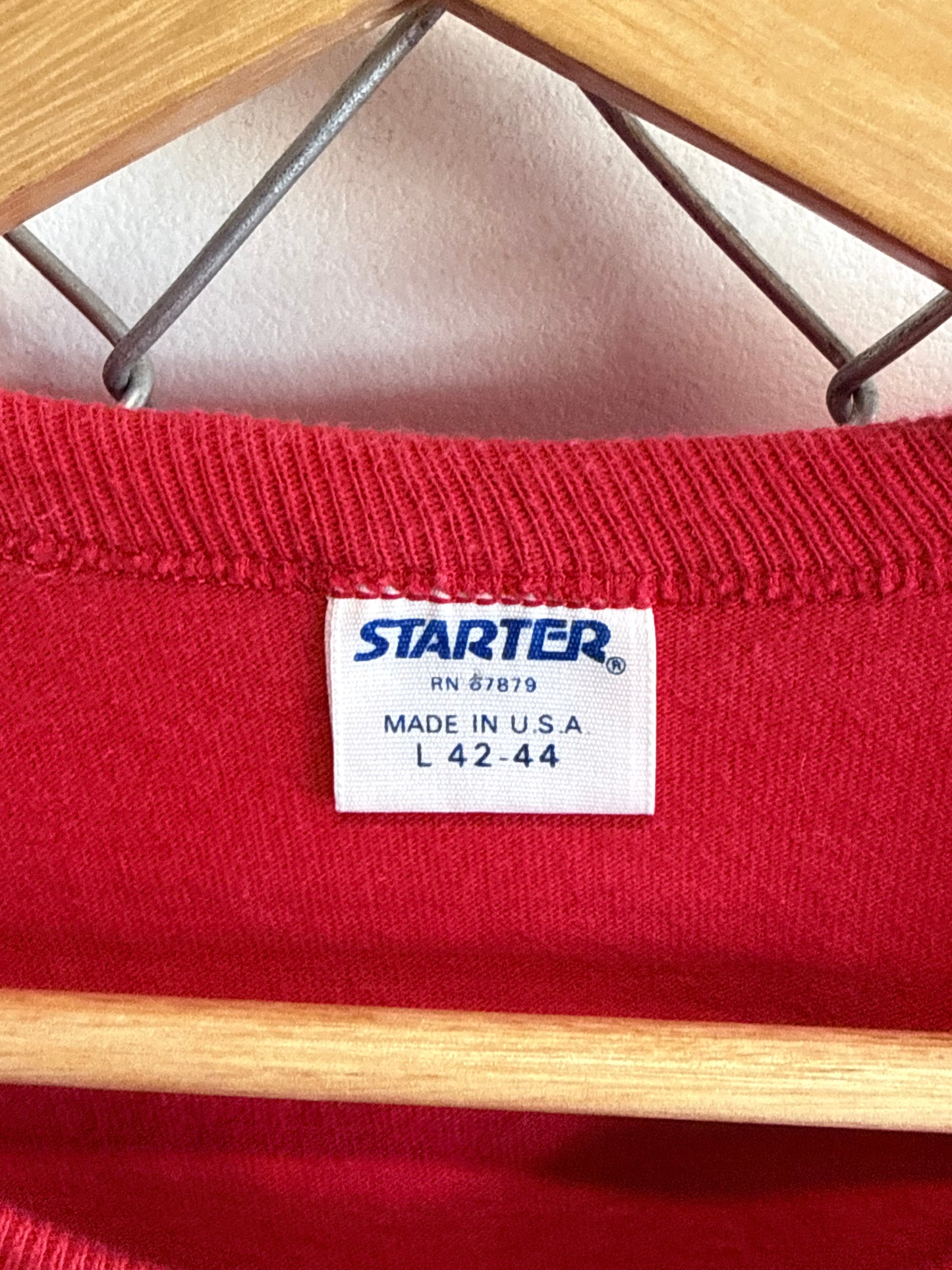 Vintage 90's Starter Cincinnati Reds Baseball Graphic Tee Size Large
