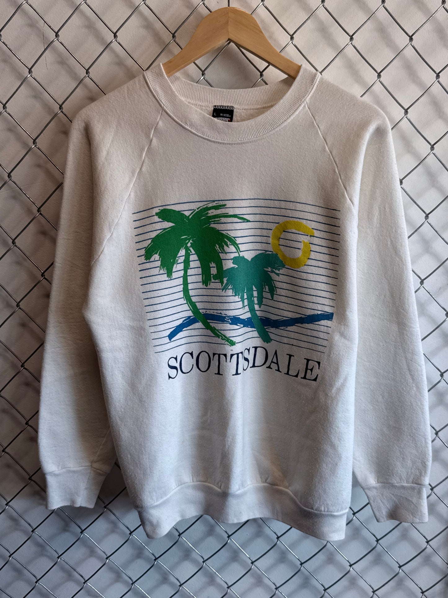 Vintage 90's Scottsdale Arizona Palm Tree Graphic Sweater Size Large