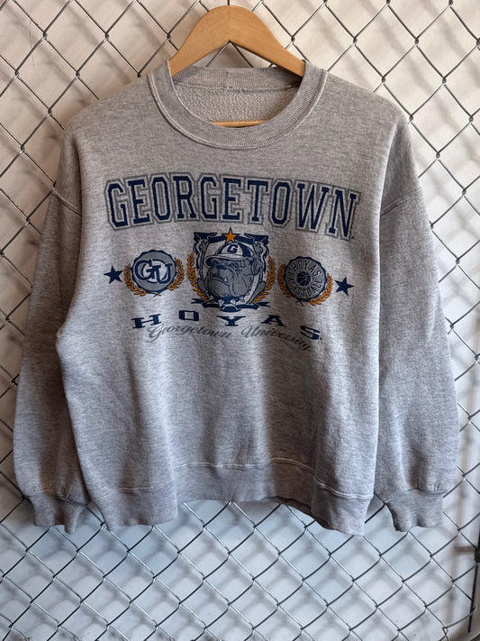 Vintage 90's Georgetown Hoyas Bulldogs University Sweater Size Large