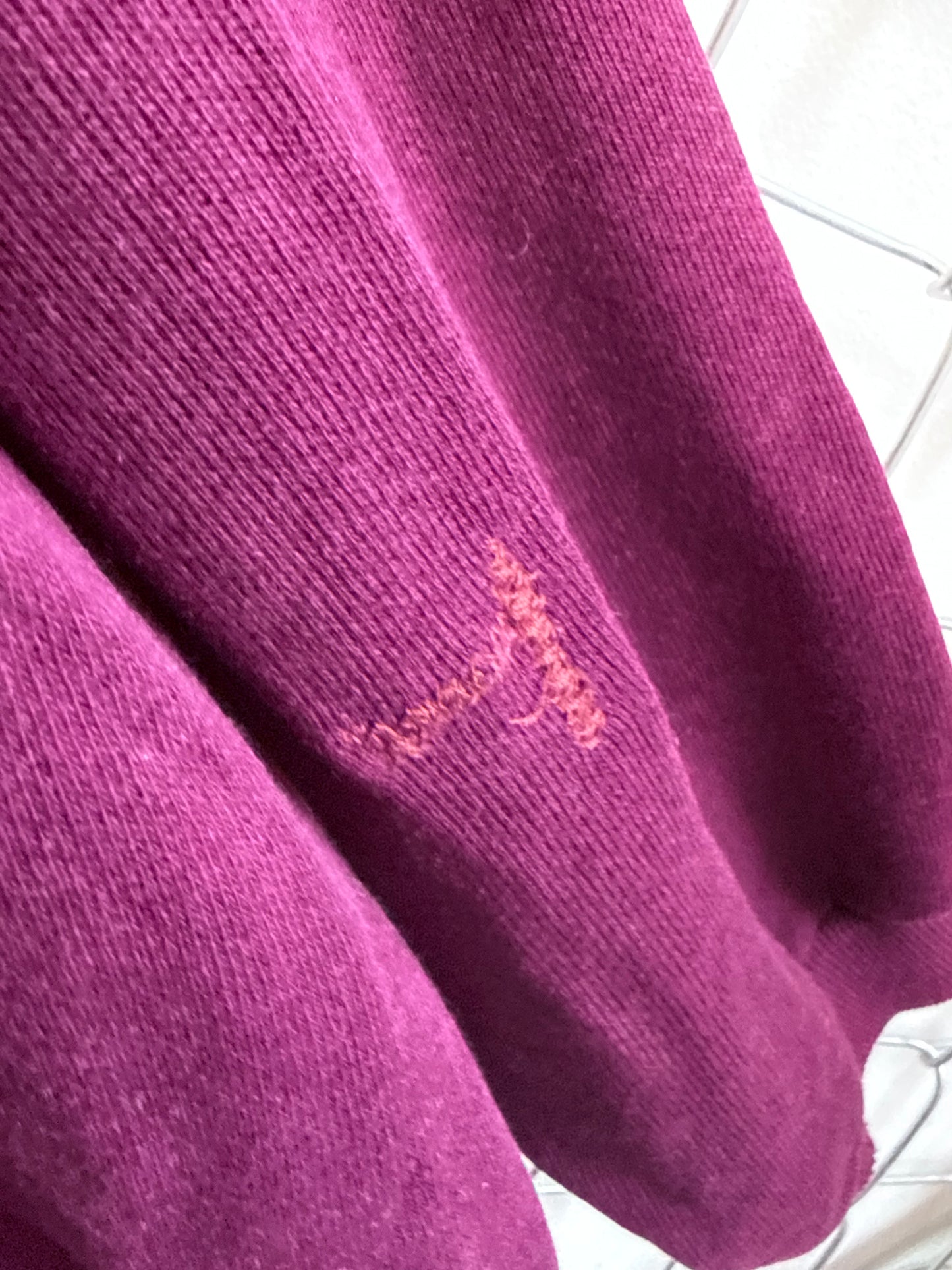 Vintage 90's Maroon Mountain Scene Nature Crewneck Sweater Size Large