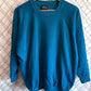 Vintage 90's Women's Blue Blank Crewneck Sweater Size 3XL