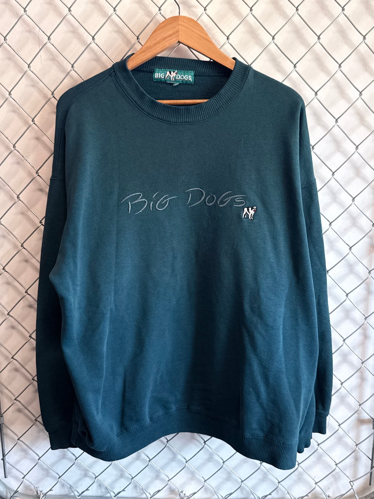 Vintage 90's Big Dogs Classic Logo Spellout Crewneck Sweater Size 2XL