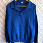 Vintage 90's Tultex Maximum Sweats Blue Collared Sweater Size Large