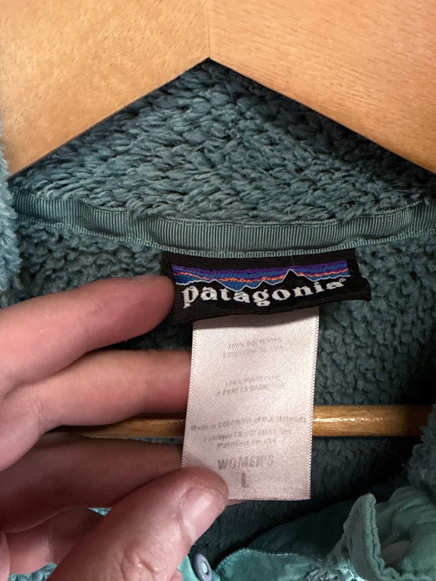Patagonia Women's Teal Snap T Sweater Size Large