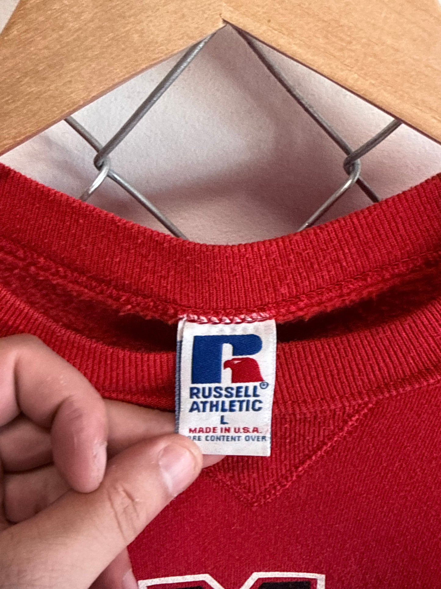 Vintage 90's WMC Bulldogs Collegiate Sweater Russell Athletic Size Large