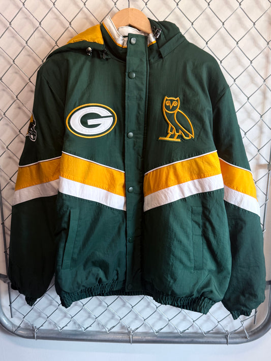 Starter x OVO Green Bay Packers Puffer Jacket Size XL