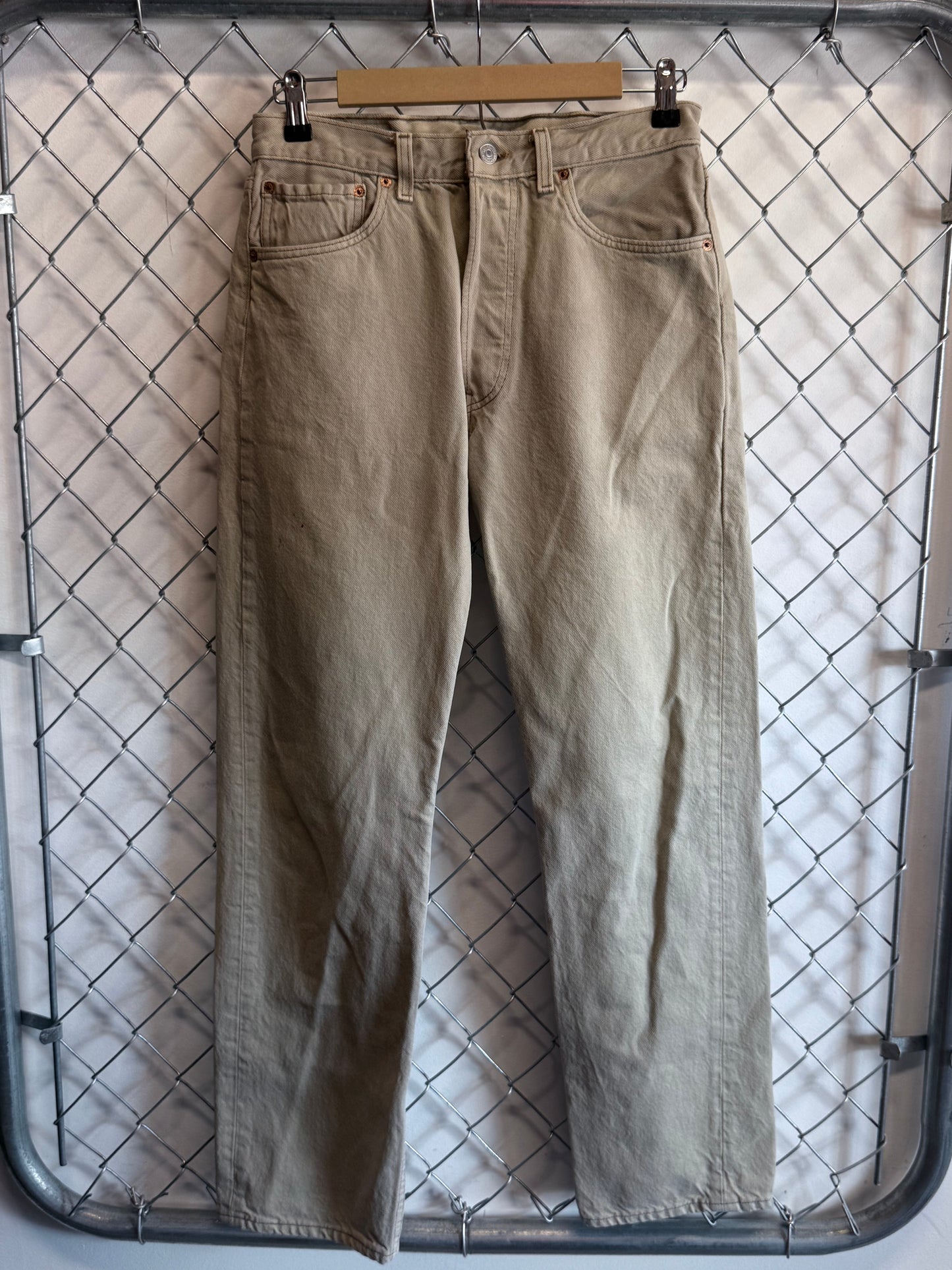 Vintage Levi's Made in USA Tan Denim Jeans Size 30x30