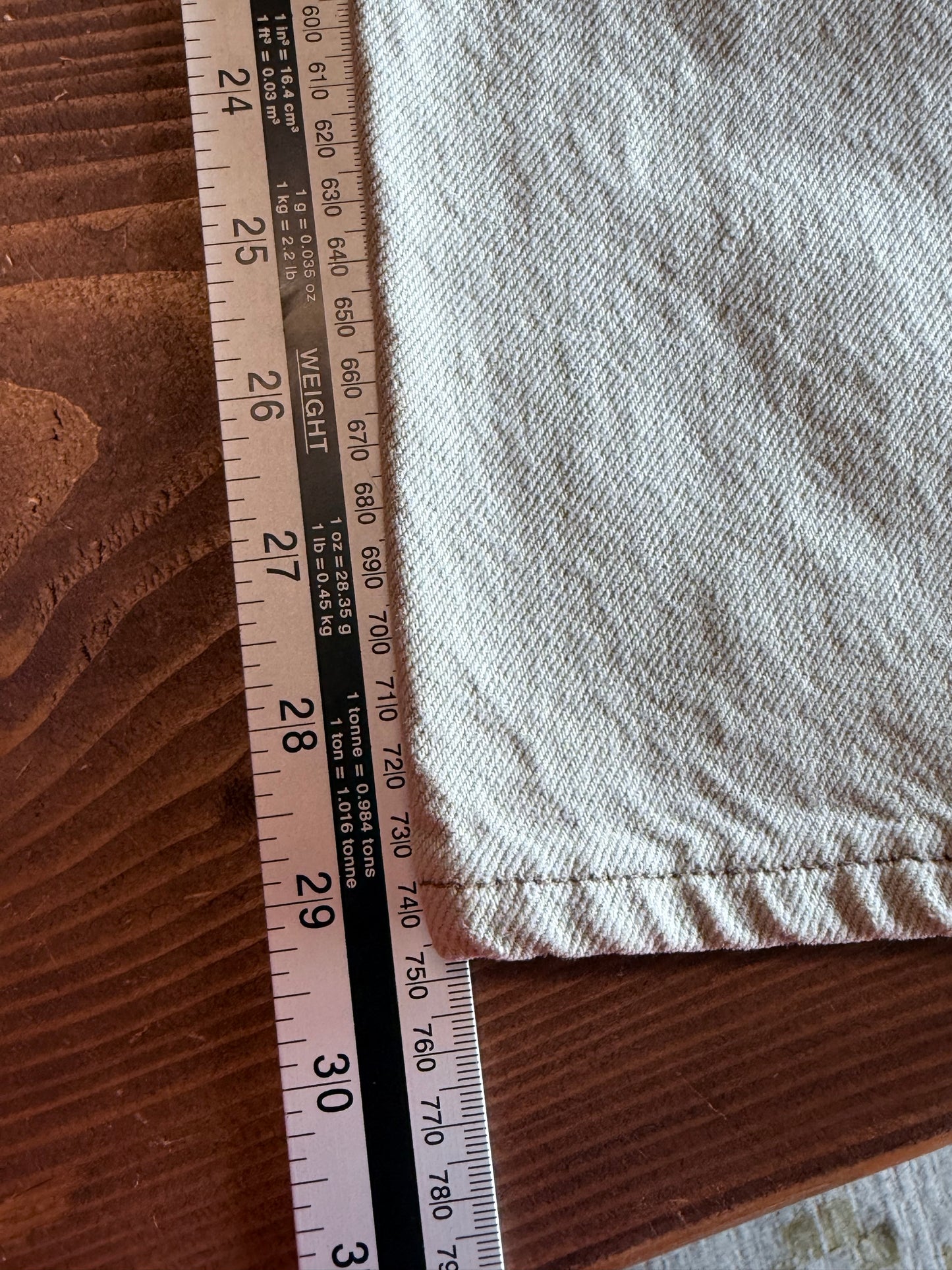 Vintage Levi's Made in USA Tan Denim Jeans Size 30x30