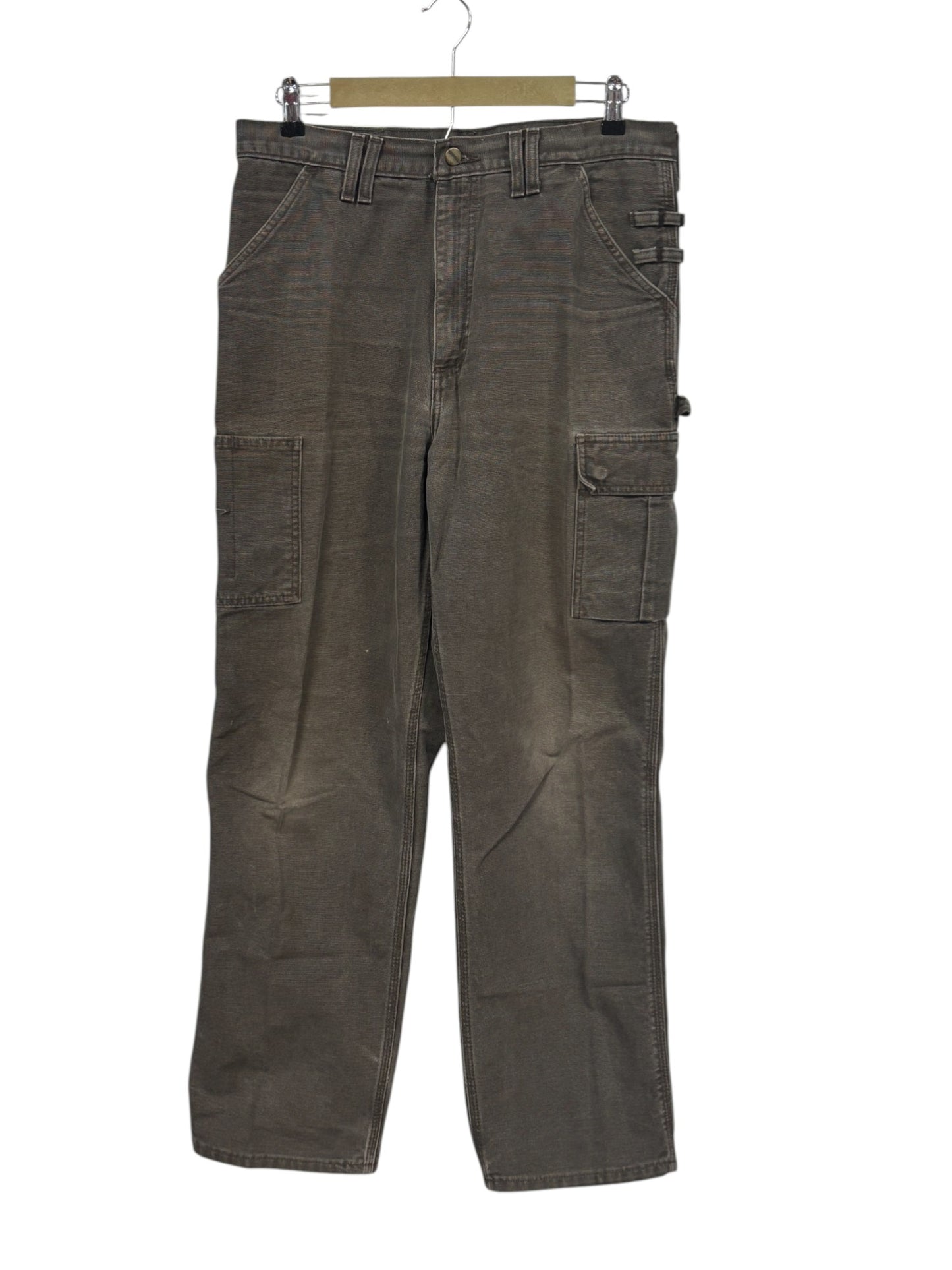 Vintage Carhartt Brown Cargo Carpenter Pants Size 34x31