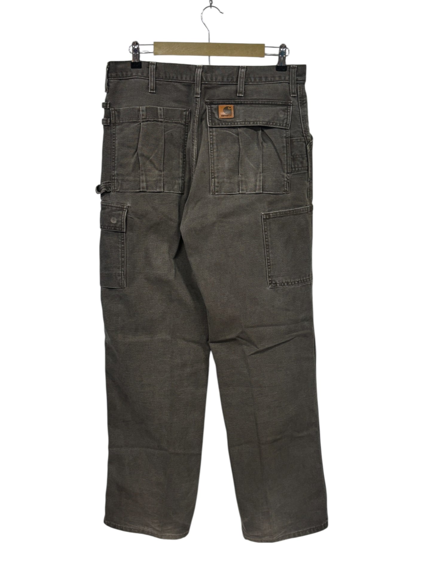 Vintage Carhartt Brown Cargo Carpenter Pants Size 34x31
