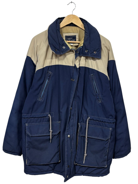 Vintage 70's JC Penney Two Tone Winter Parka Jacket Size Large