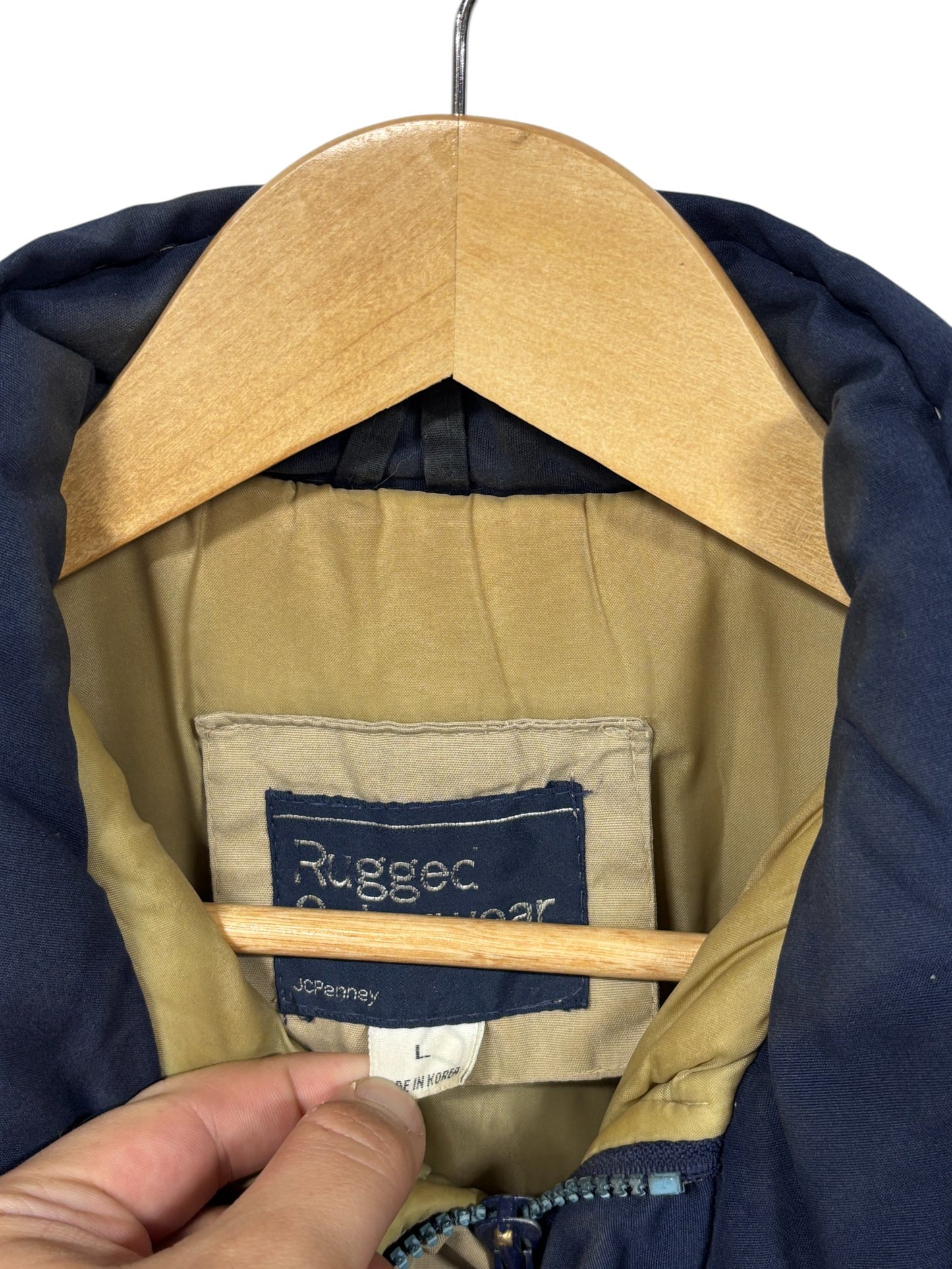 Vintage 70's JC Penney Two Tone Winter Parka Jacket Size Large