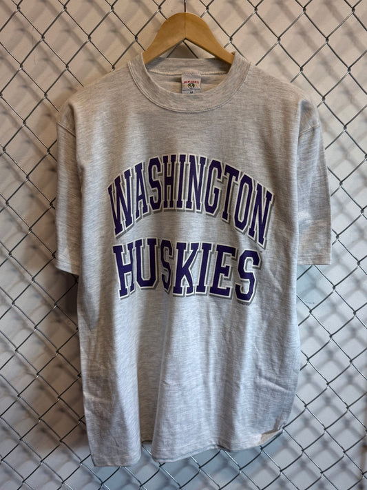 Vintage 90's Jerzees Washington Huskies Collegiate Graphic Tee Size Medium