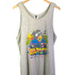 Vintage 90's Party All Night Shark Graphic Tank Top Size Large