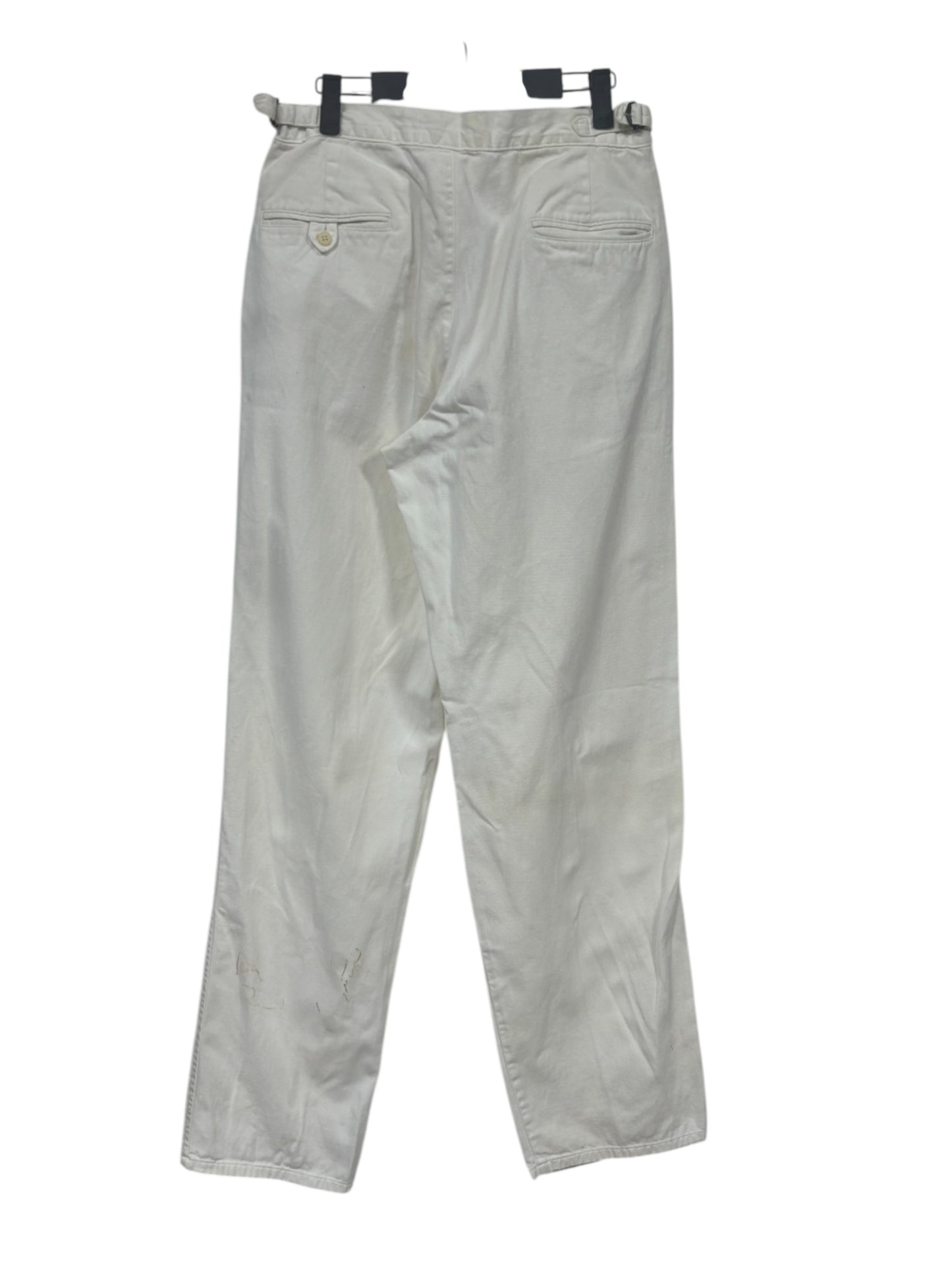 Vintage Polo Ralph Lauren Made in USA White Grunge Baggy Pants Size 28x35