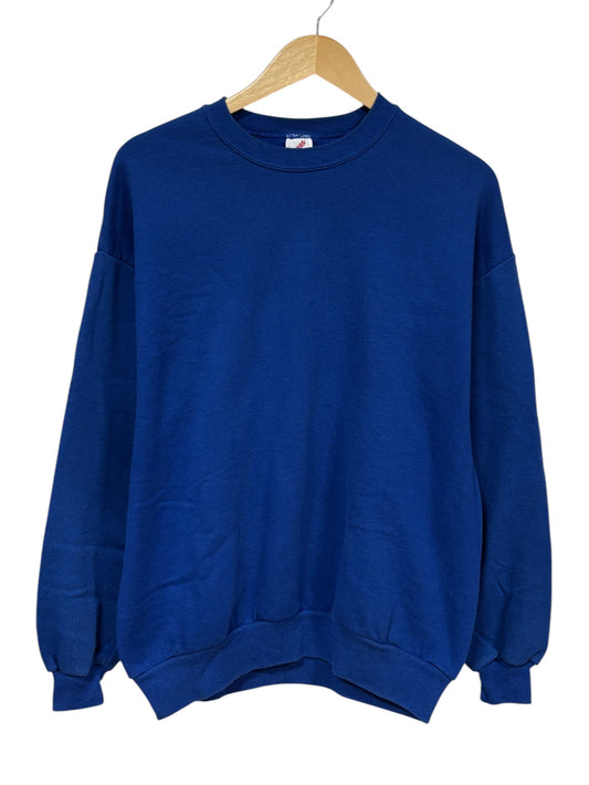 Vintage 90's Jerzees Blue Blank Crewneck Sweater Size XL