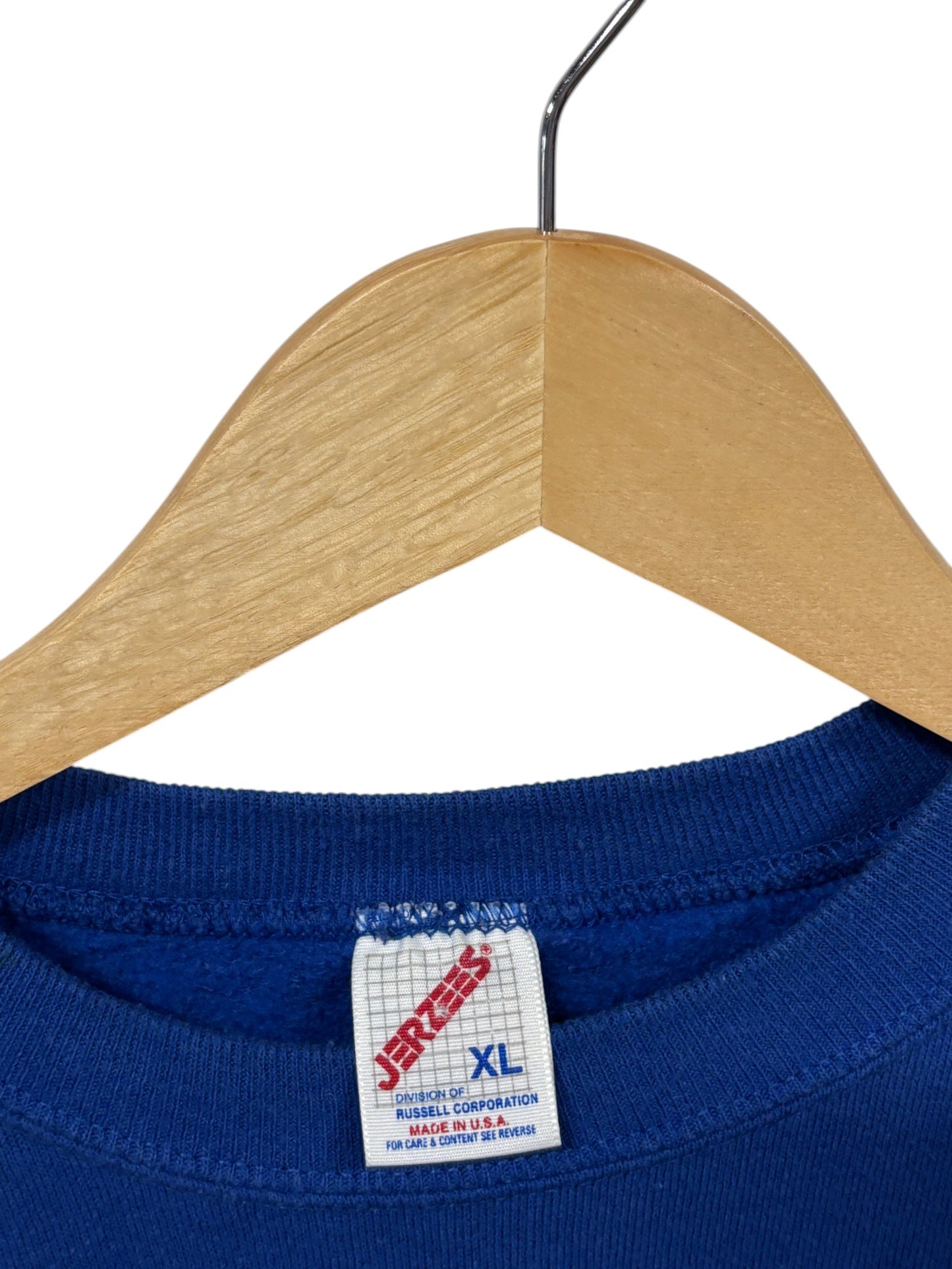 Vintage 90's Jerzees Blue Blank Crewneck Sweater Size XL