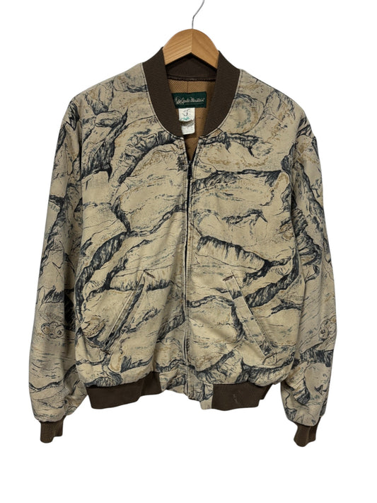 Vintage 90's Made in USA Camo Outdoor Hunting Bomber Jacket Size Medium