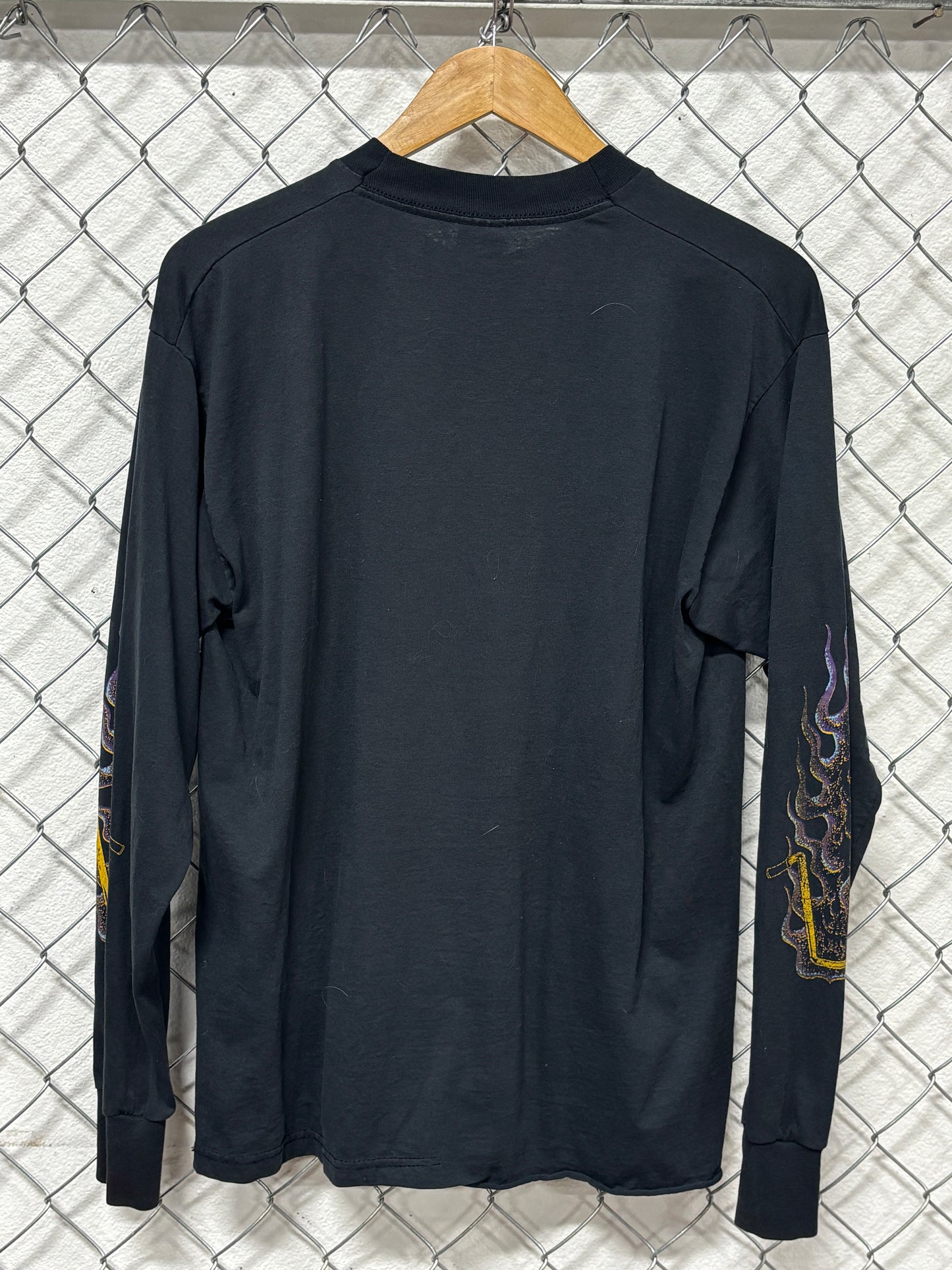 Vintage 90's Black and Gold Minneapolis Bike Club Long Sleeve Shirt Size Large