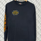 Vintage St Louis Black and Gold Bike Club Long Sleeve Shirt Size Medium