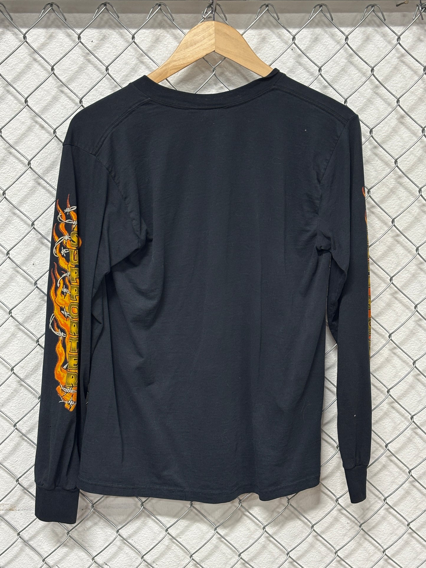 Vintage St Louis Black and Gold Bike Club Long Sleeve Shirt Size Medium