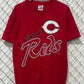 Vintage 90's Cincinnati Reds Baseball Big Print Graphic Tee Size Large