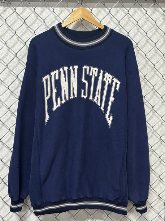 Vintage 90's Penn State Collegiate Spell Out Navy Blue Sweater Size XXL