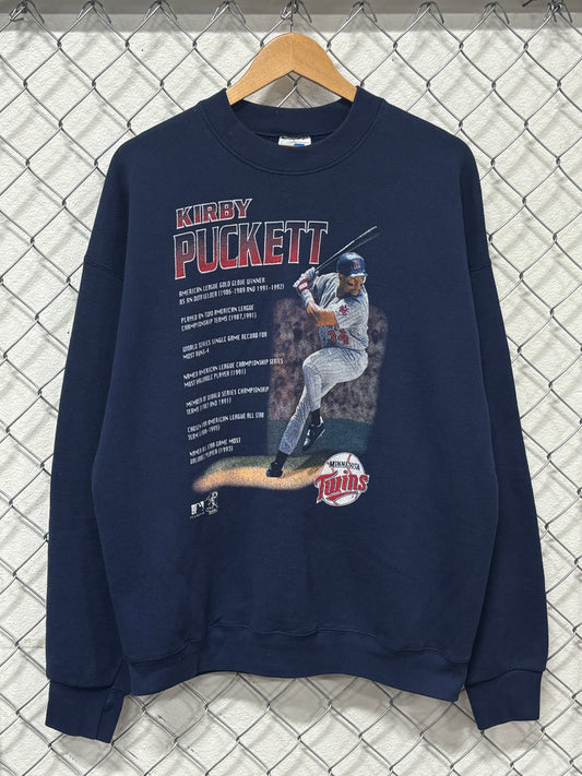 Vintage 90's Kirby Puckett Minnesota Twins Baseball Sweater Size XL