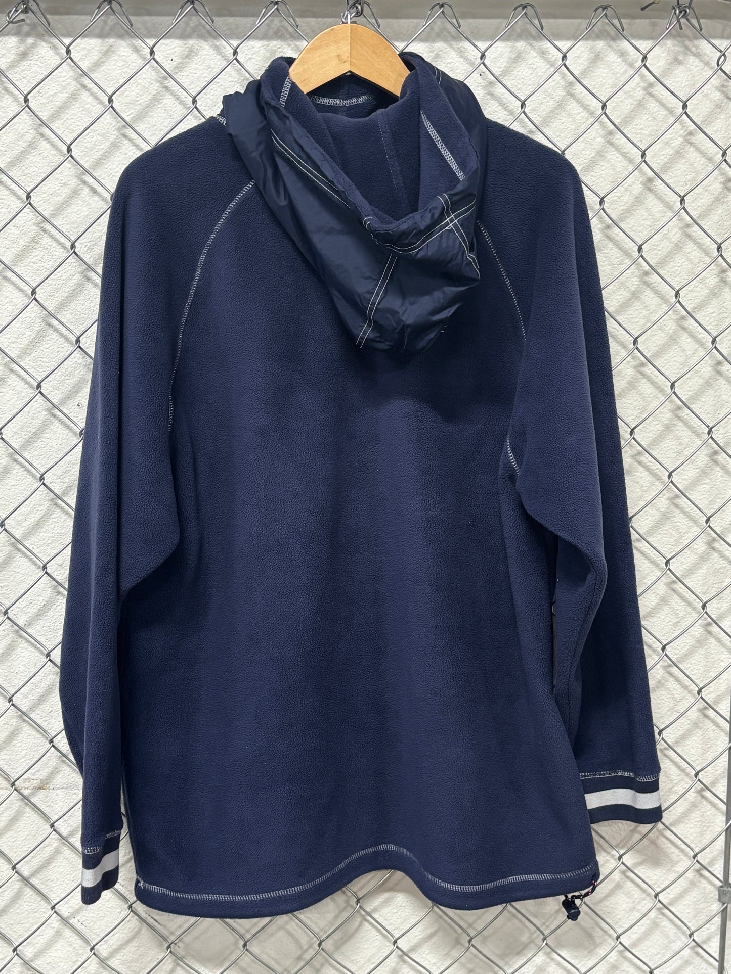 Vintage 90's Tommy Jeans Blue Fleece Hoodie Size Large