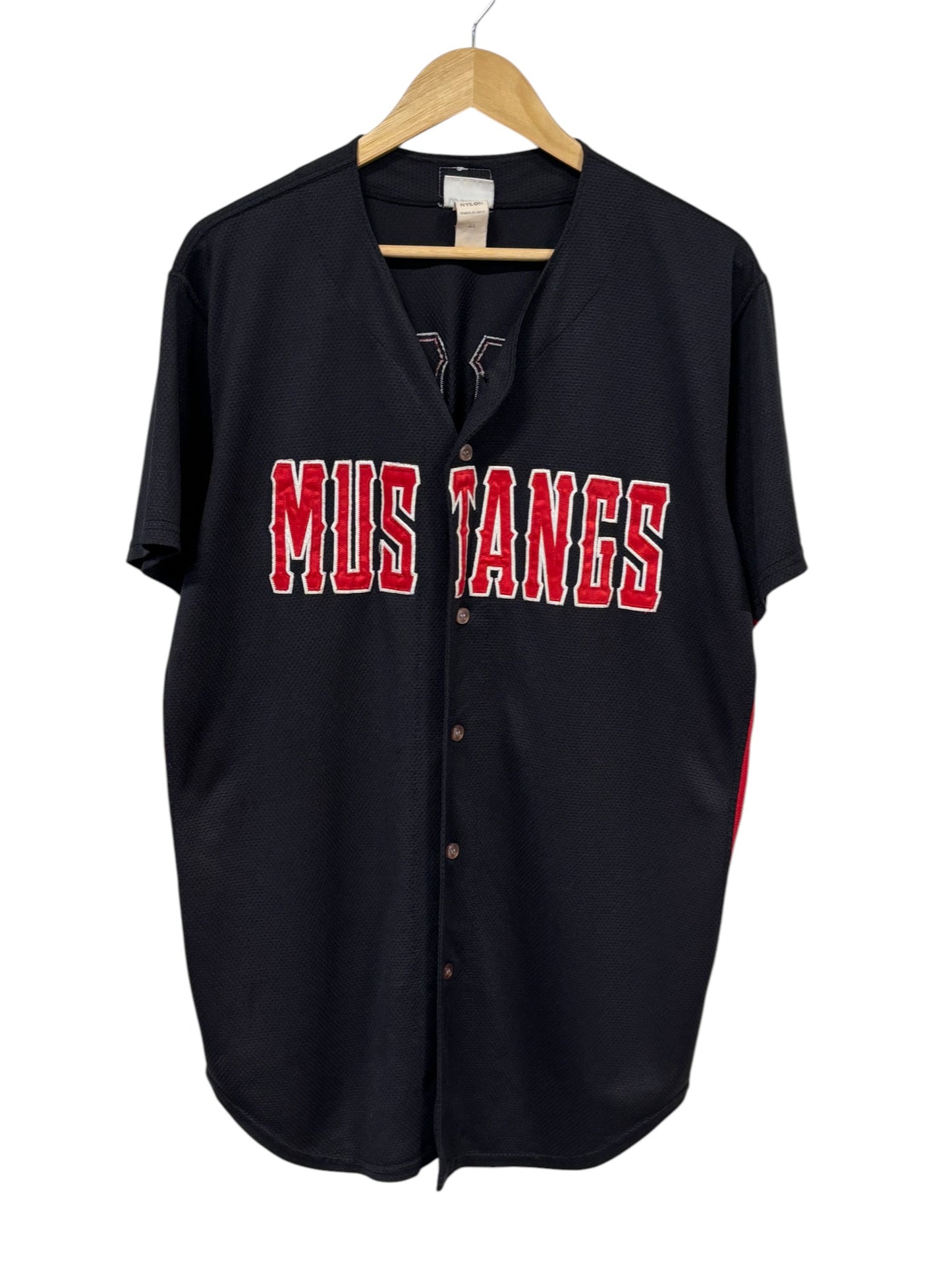 Billings Mustangs Baseball Jersey Black Size Large