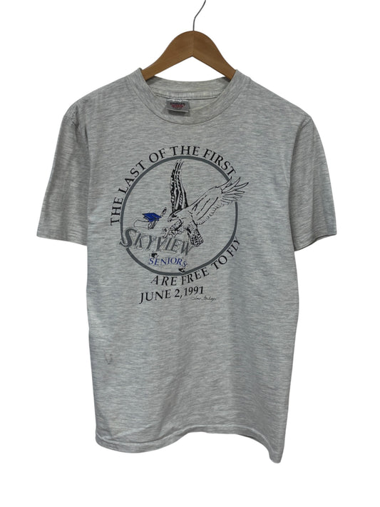 Vintage 1991 Billings Montana Skyview High Seniors Graphic Tee Size Large
